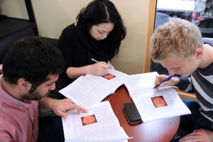 Students use the new books