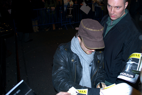 Daniel Radcliffe signing autographs on Broadway. Photocredit: Laura Bittner (Flickr user wolfsavard) Daniel Radcliffe signing autographs on Broadway. Photocredit: Laura Bittner (Flickr user wolfsavard)