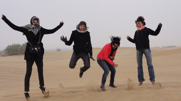 Group of ILSC New Delhi students enjoy an excursion to the desert