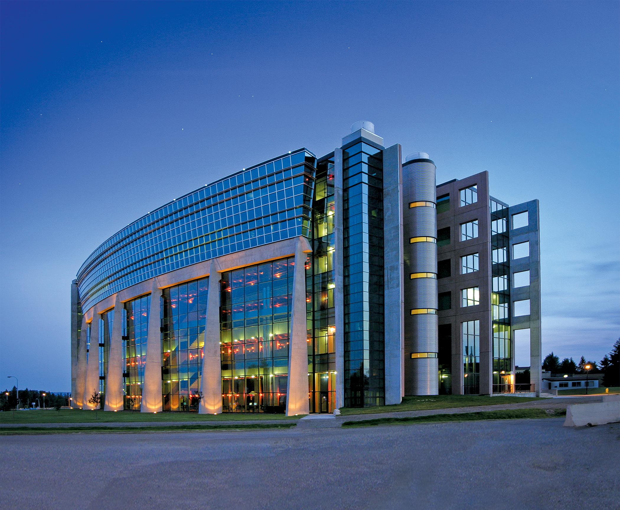 An outside view of Lakehead University's Thunder Bay campus in Ontario, Canada.